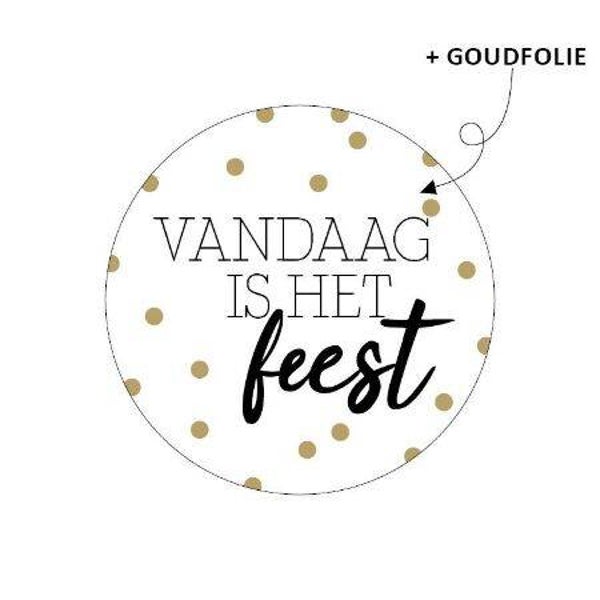 Sticker | vandaag is het feest | 10 stuks