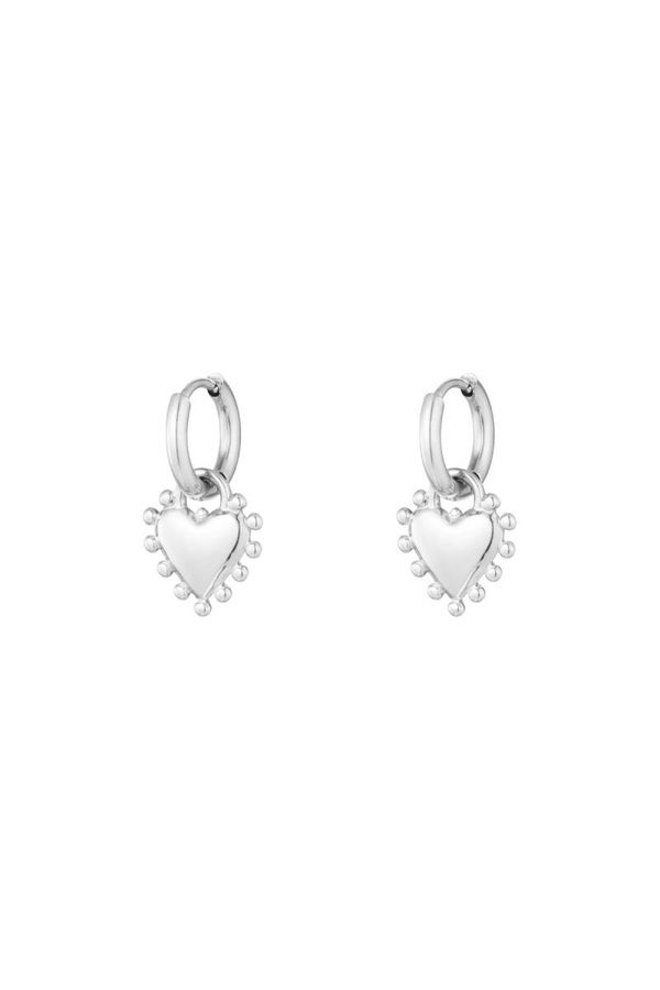 Oorbellen | RVS | Romance | Zilver
