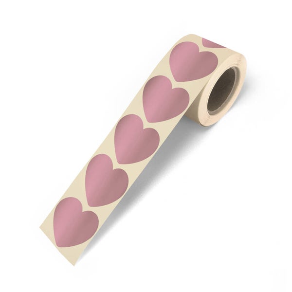 Sticker | hartje rosegoud | 10 stuks