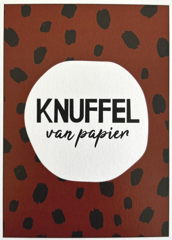 Wenskaart | knuffel van papier