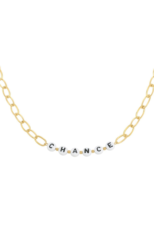 Ketting | RVS | chance | goud