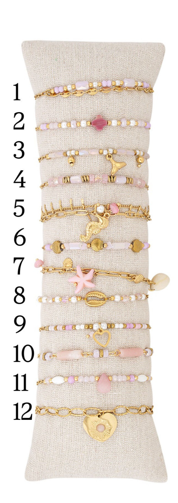 Armbandjes | RVS | Sea breeze | Roze