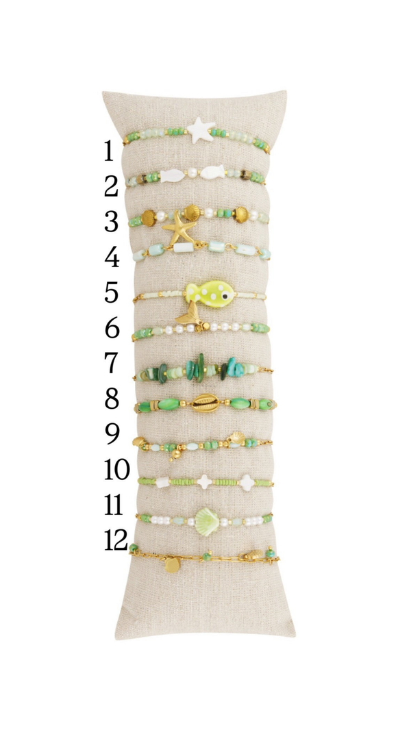Armbandjes | RVS | Sea life | Groen