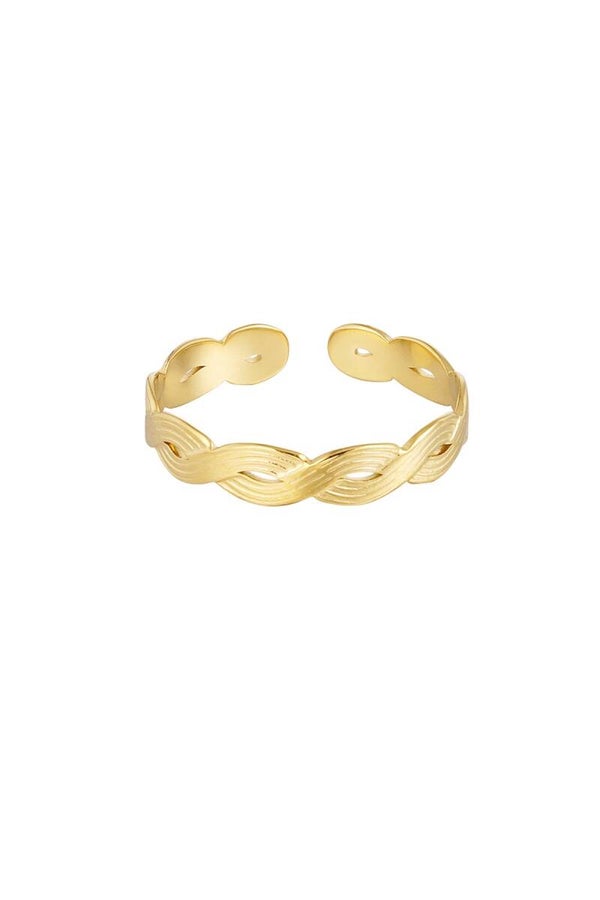 Ring | RVS | vlecht | one size