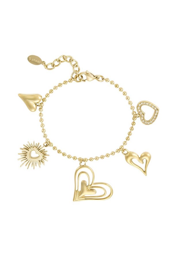 Armbandje | RVS | Loving hearts
