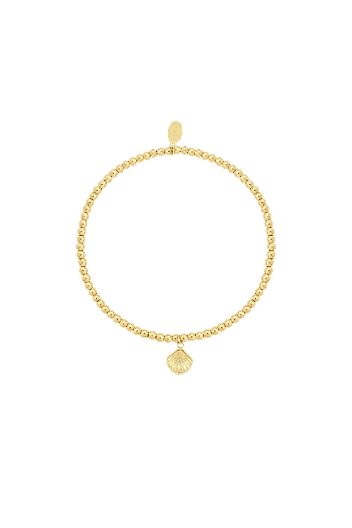 Armbandje | RVS | Mini bolletjes | Schelpje