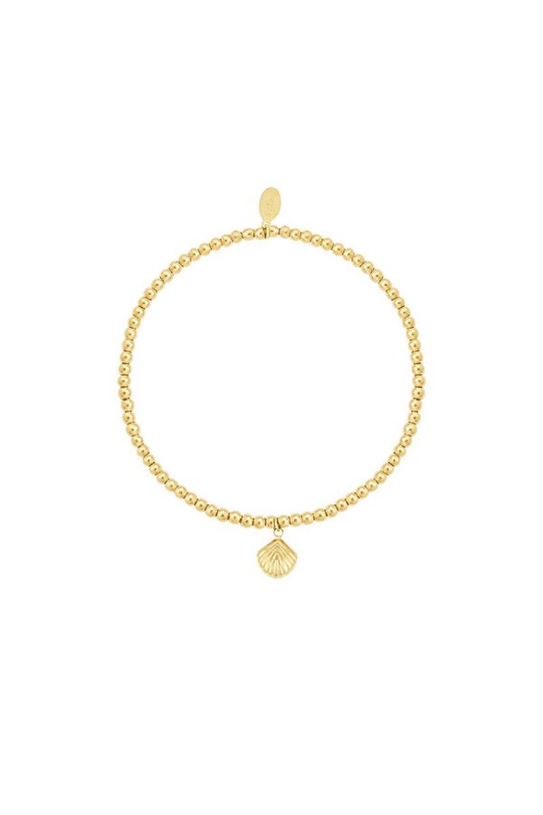 Armbandje | RVS | Mini bolletjes | Schelpje