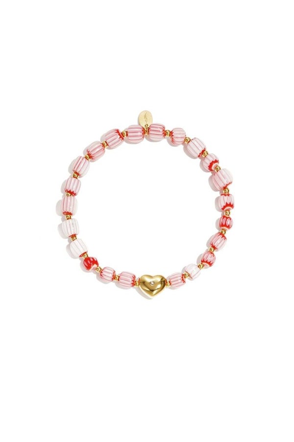 Armbandje | RVS | Kralen | Hart