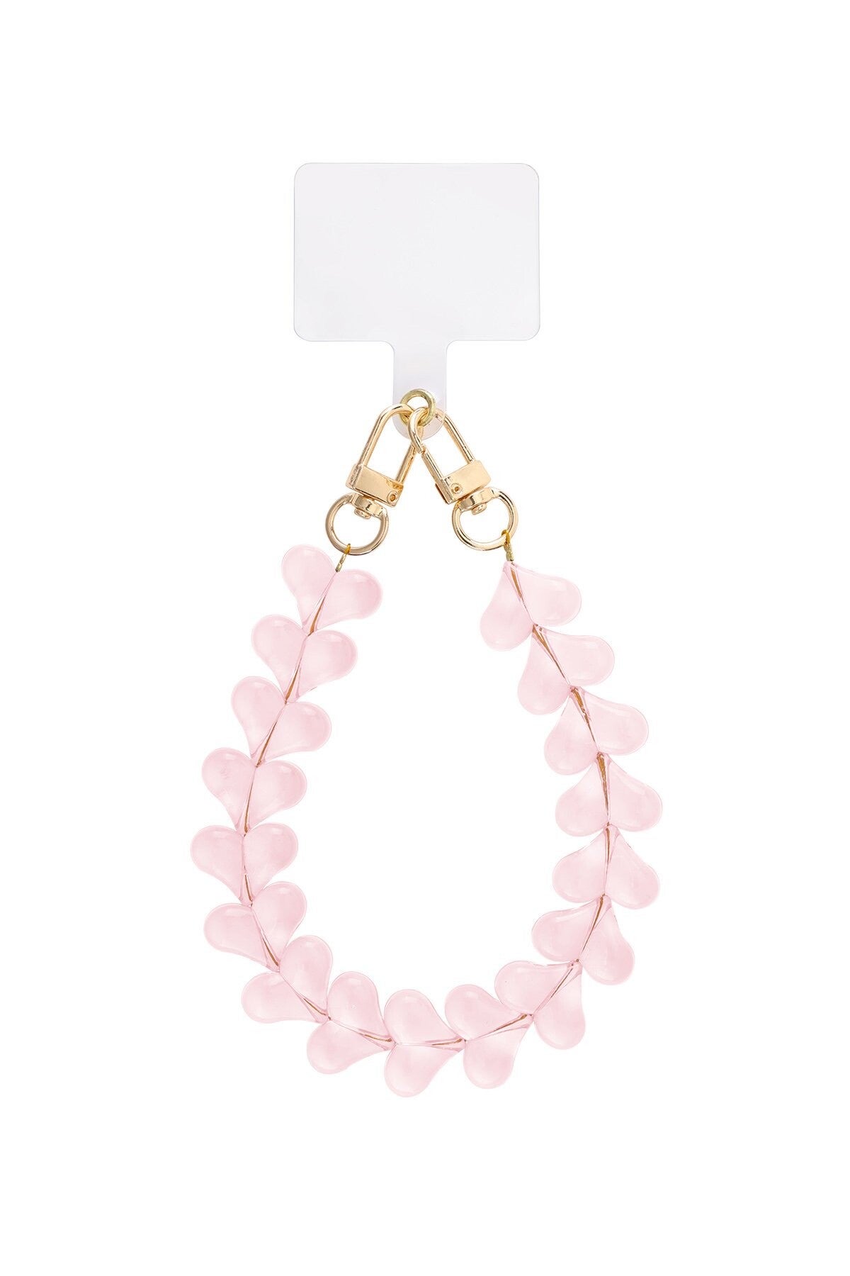 Telefoon koord | Hartjes | Licht roze