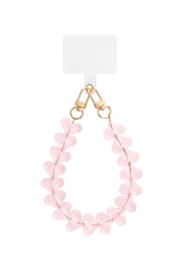 Telefoon koord | Hartjes | Licht roze