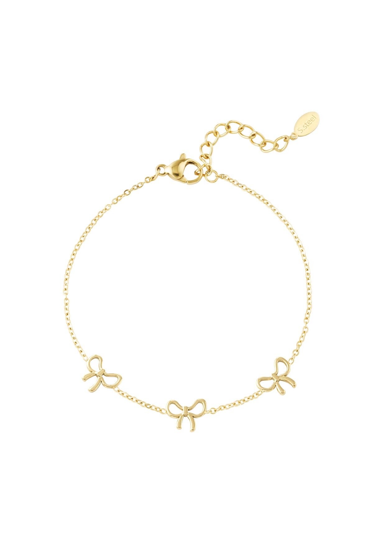 Armbandje | RVS | 3 strikjes