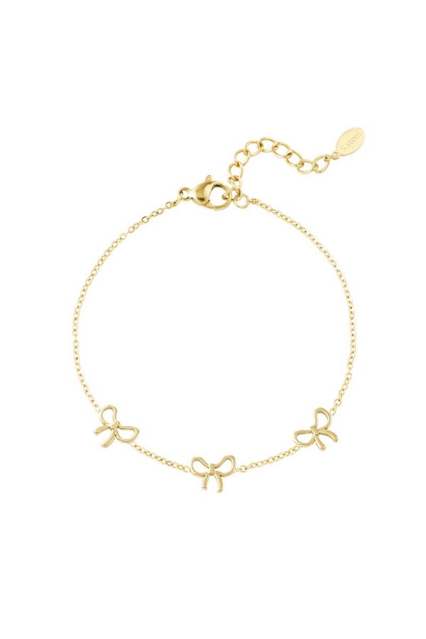 Armbandje | RVS | 3 strikjes