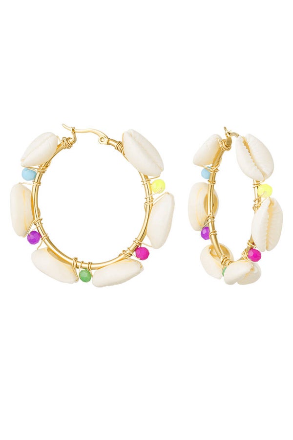 Oorbellen | RVS | Kauri hoops | Goud
