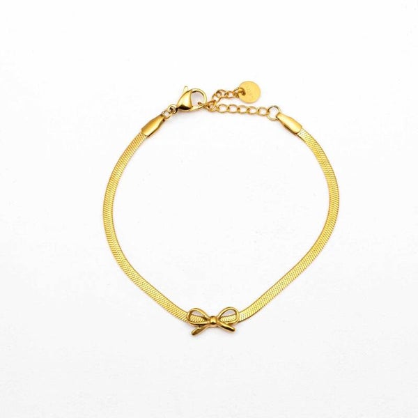 Armbandje | RVS | Goud | Strikje