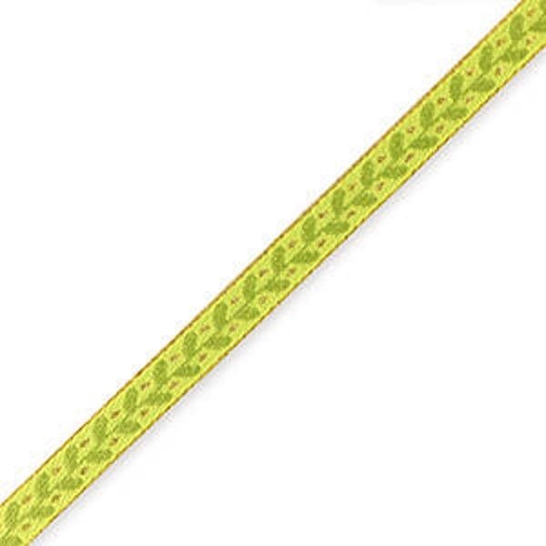 Lintbandje | Leaves green/ gold
