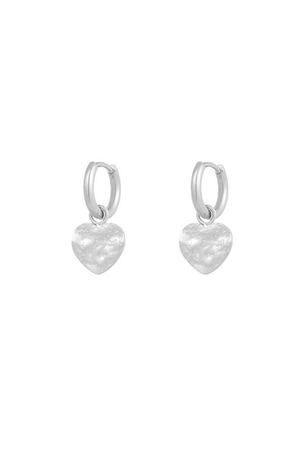Oorbellen | RVS | Pure love | Zilver