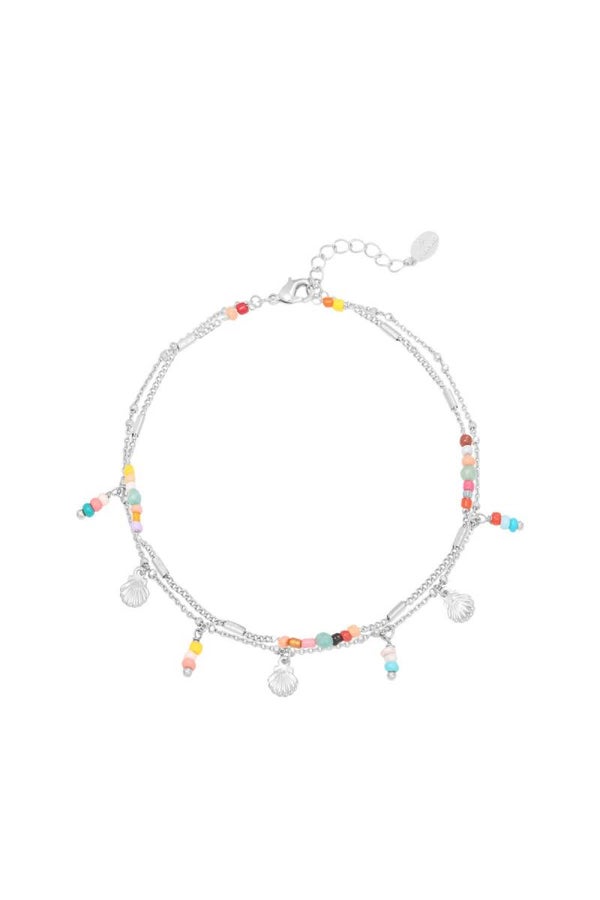 Enkelbandje | schelpjes | Zilver | kraaltjes