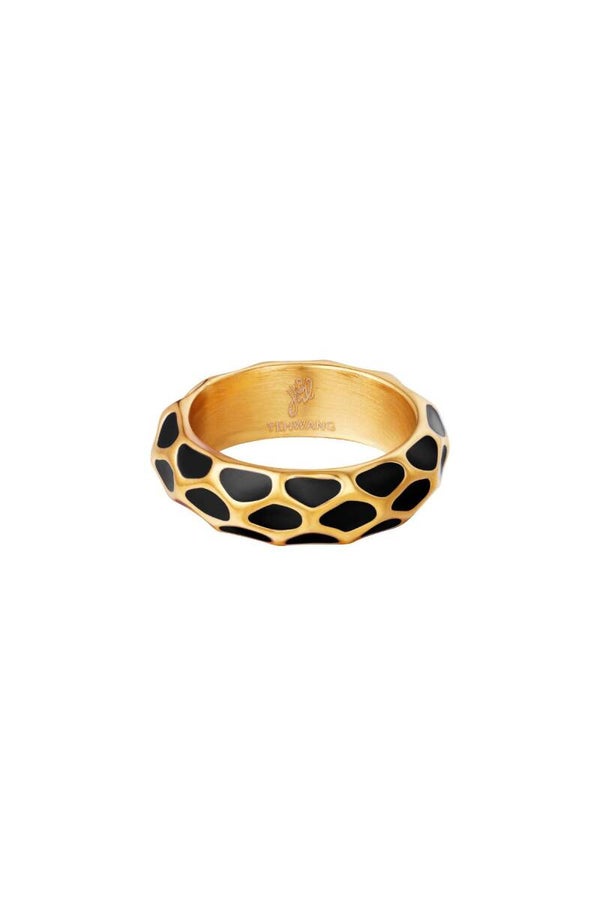 Ring | RVS | giraf patroon