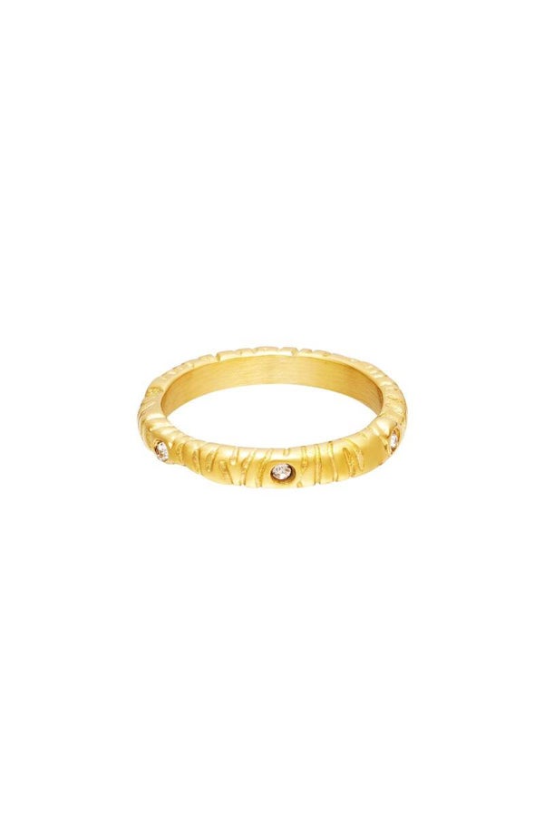 Ring | RVS | zebra strepen