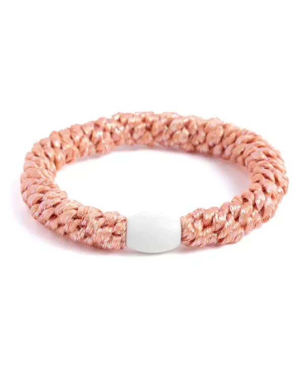 Banditz - Peach glitter white bead