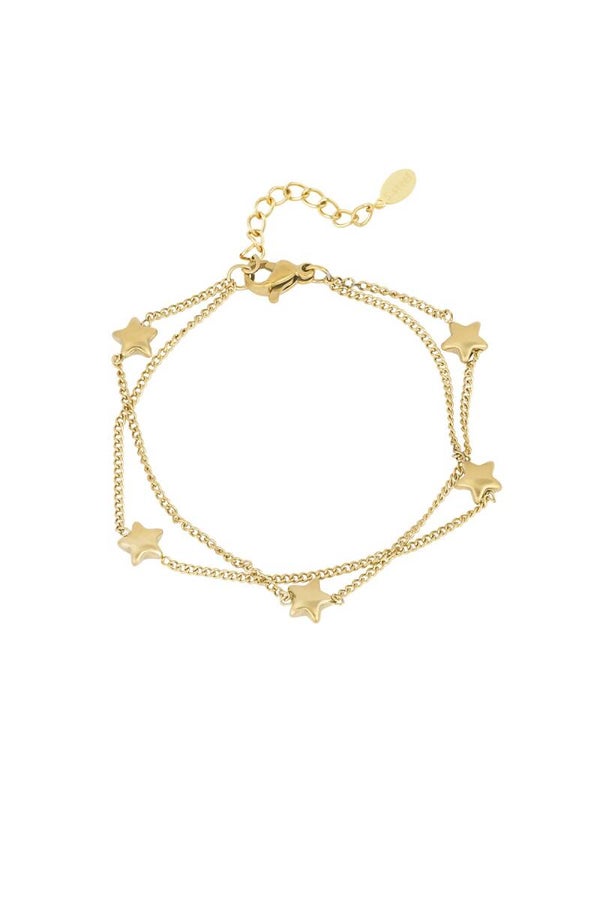 Armbandje | RVS | Sterretjes