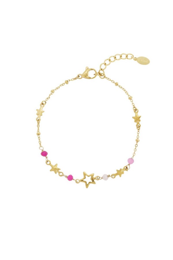 Armbandje | RVS | Gekleurde ster