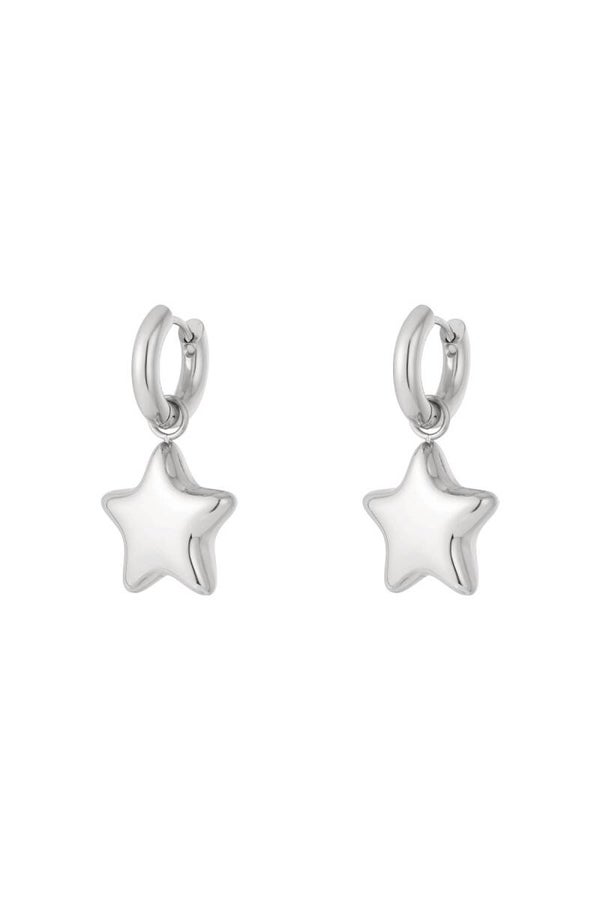 Oorbellen | RVS | Big star