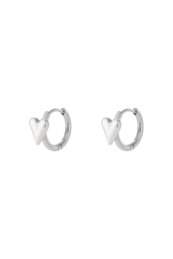 Oorbellen | RVS | Hoops | Heart