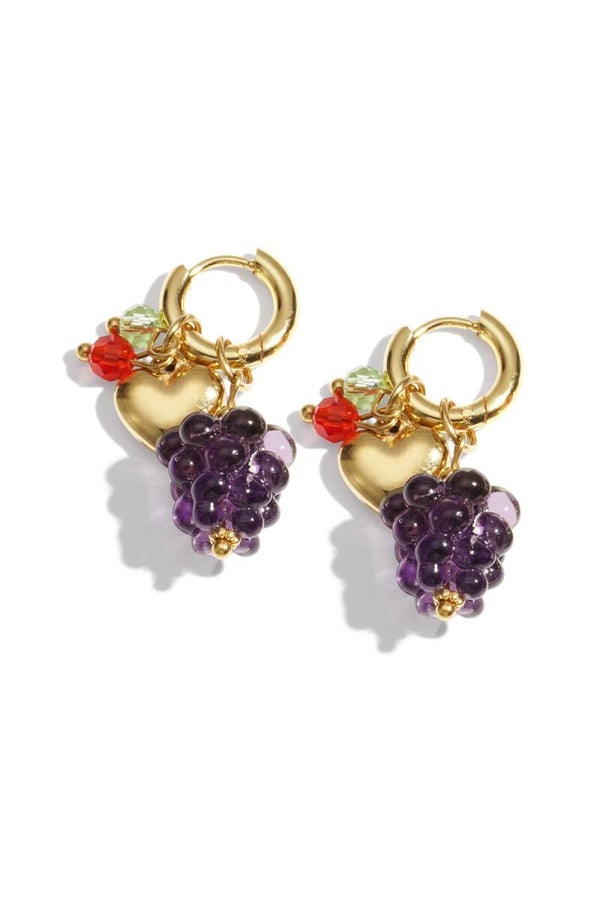 Oorbellen | RVS | Goud | Fruit