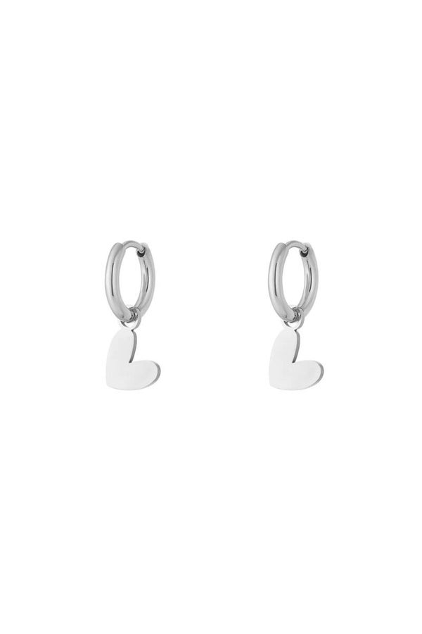 Oorbellen | RVS | Zilver | Pure hart