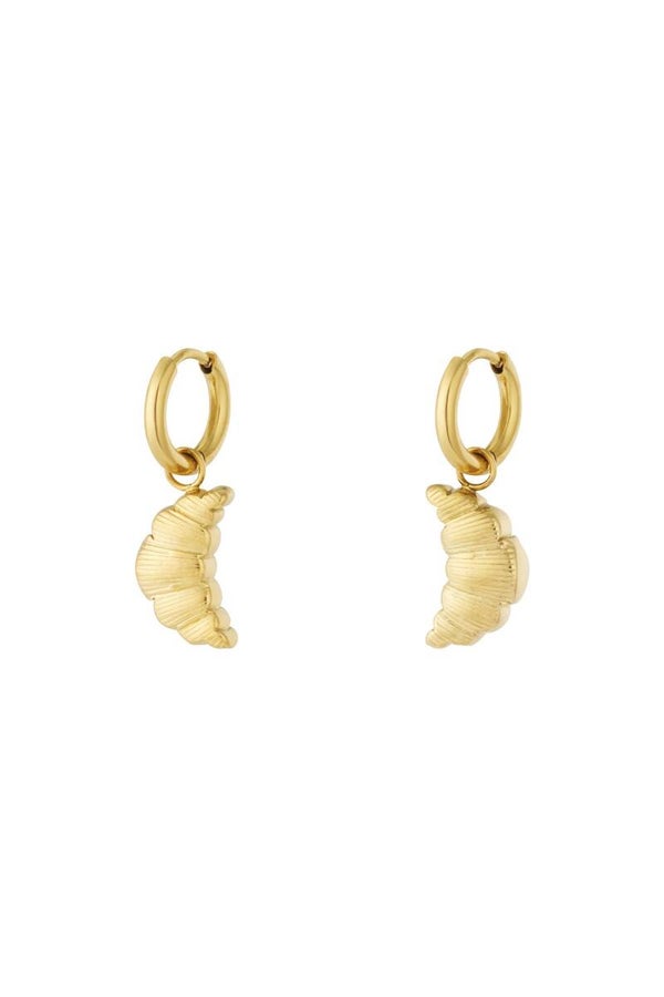 Oorbellen | RVS | Croissant