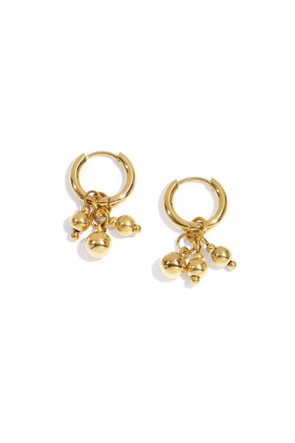Oorbellen | RVS | Goud | Balletjes