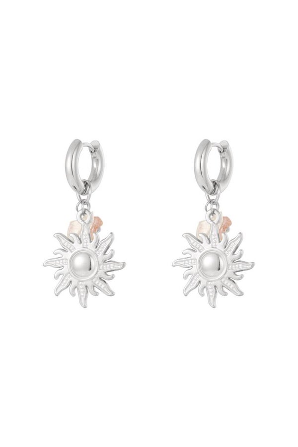 Oorbellen | RVS | Zilver | Sunshine