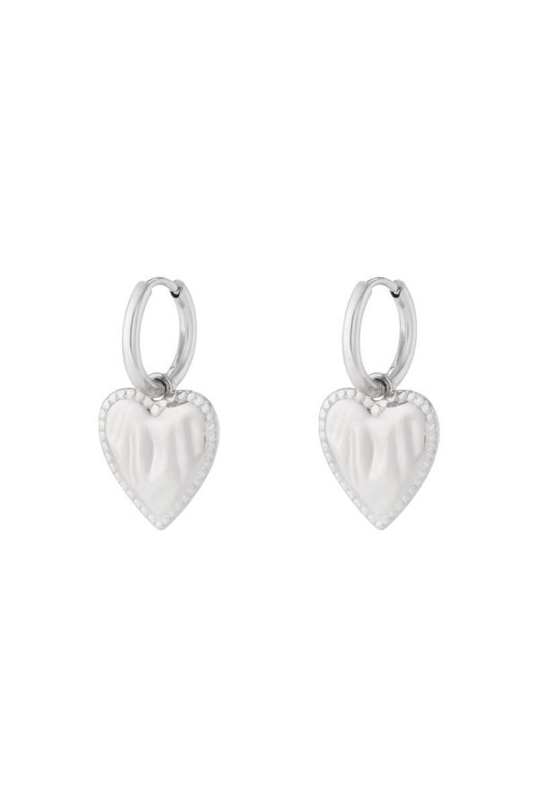 Oorbellen | RVS | Basic structuur heart