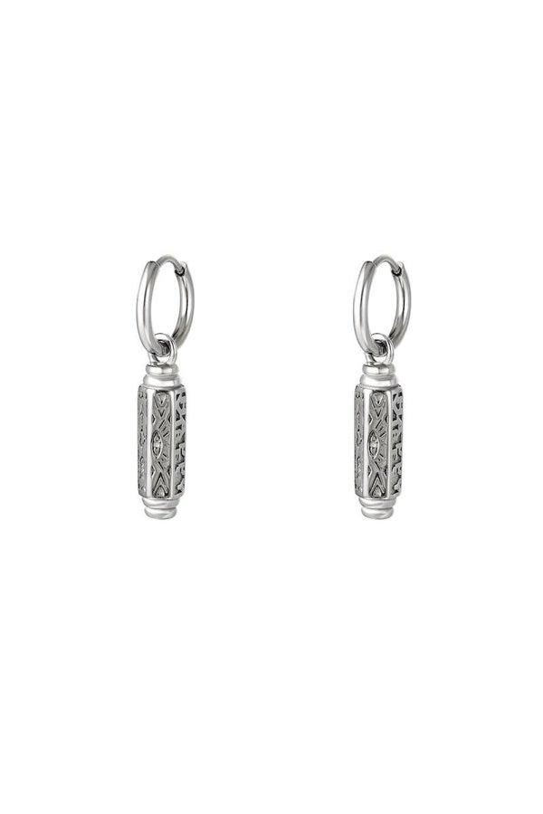 Oorbellen | RVS | Zilver | Happy vibes
