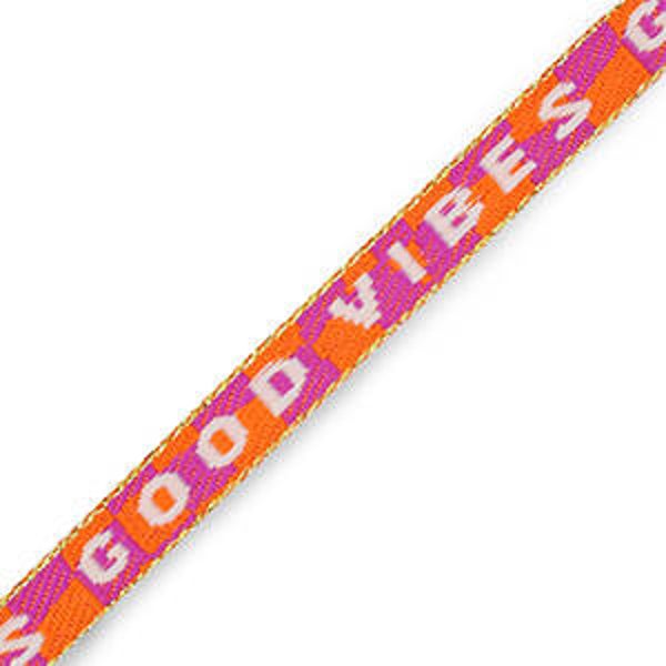 Lintbandje | Good vibes | Oranje | Roze