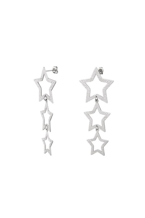 Oorbellen | RVS | stars hanger