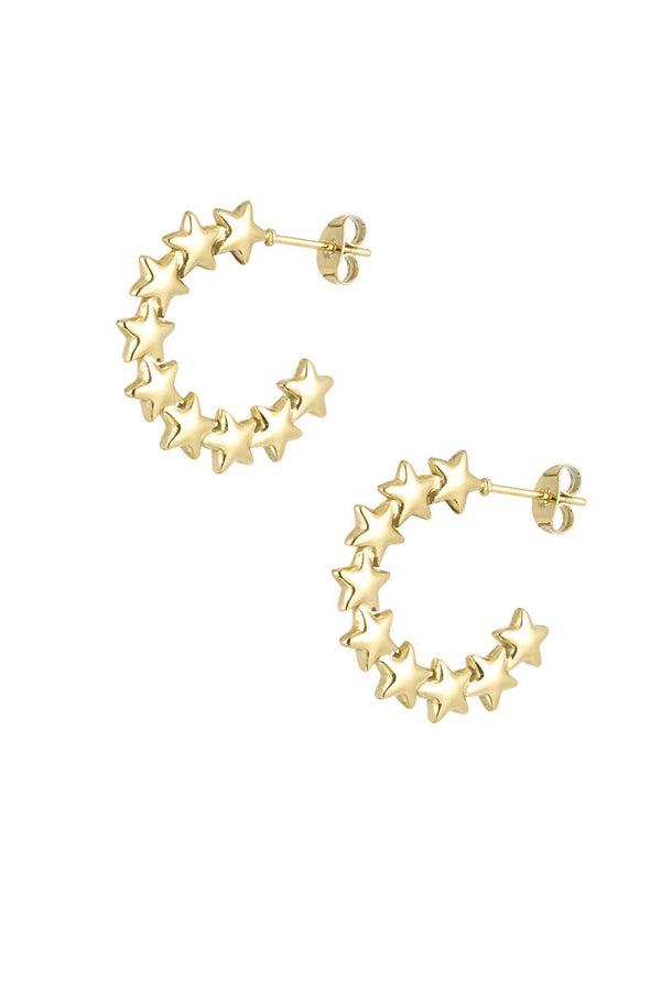 Oorbellen | RVS | Goud | Sterren