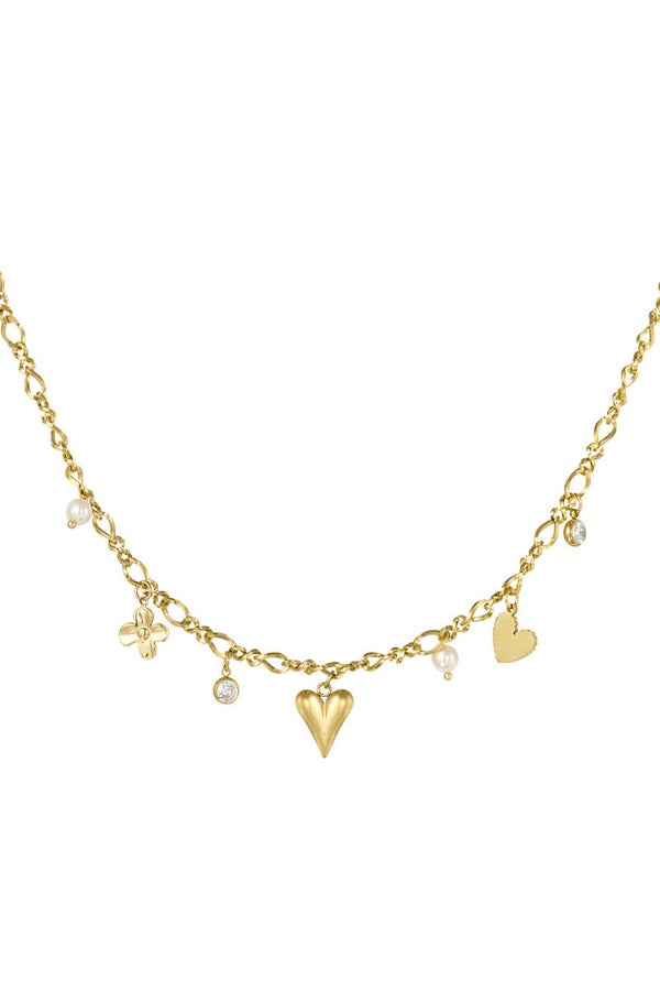 Ketting | RVS | Bedels | Goud | Sparkling love