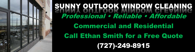 Reliable and Affordable Window Cleaning in St. Petersburg, FL, and the Pinellas County Area. Commercial and Residential. Licensed and Insured.