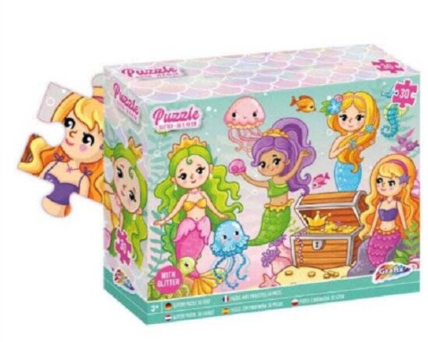 Meermin puzzel glitter 30 stukjes