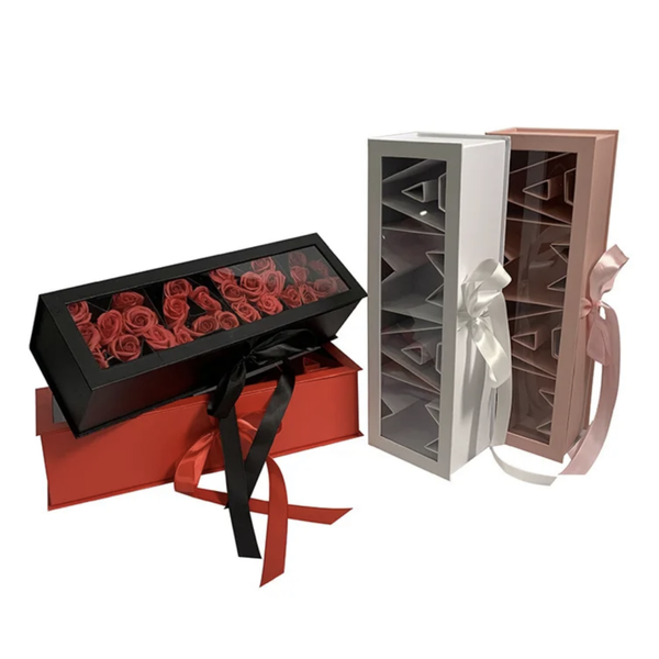 Caja rosa artificial