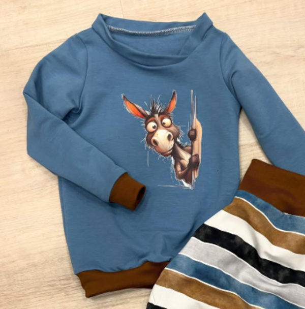 Sweatshirt Esel - Gr. 104