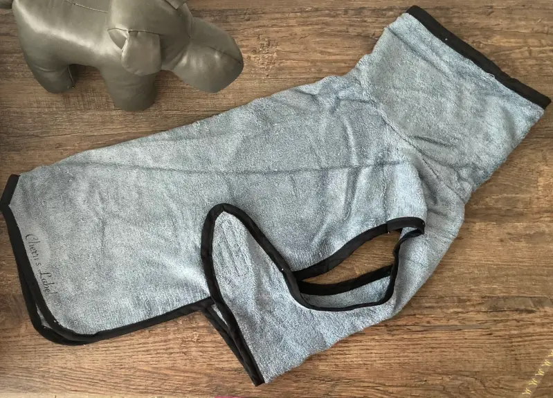 Hunde-Bademantel Blau