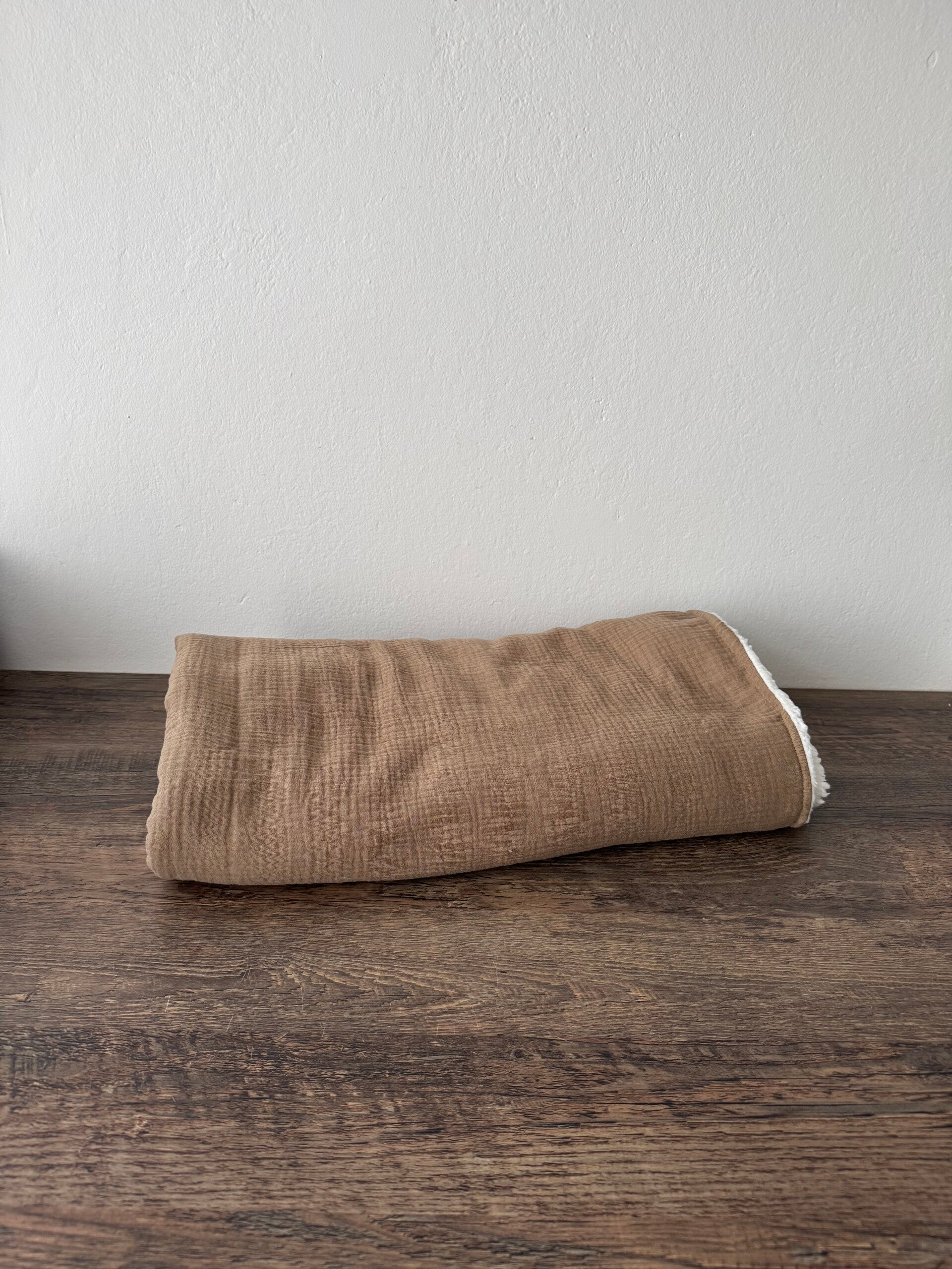 Musseline/Kuschel Decke Beige