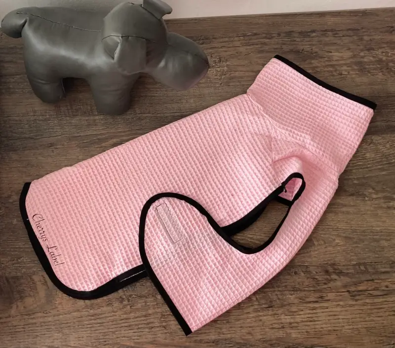 Hunde-Bademantel Rosa