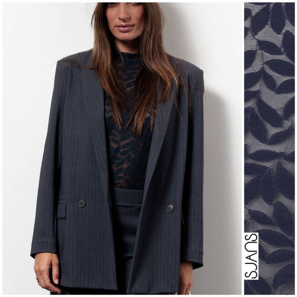 Studio Anneloes 'Dokus bonded pinstripe' Blazer