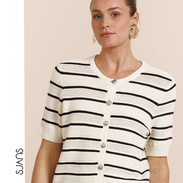 Studio Anneloes 'Yara stripe' Cardigan