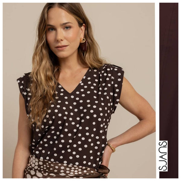 Studio Anneloes 'Leone dot' Vneck Top