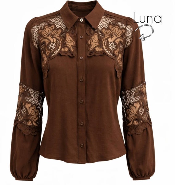 Tramontana 'Luna' Blouse lace details